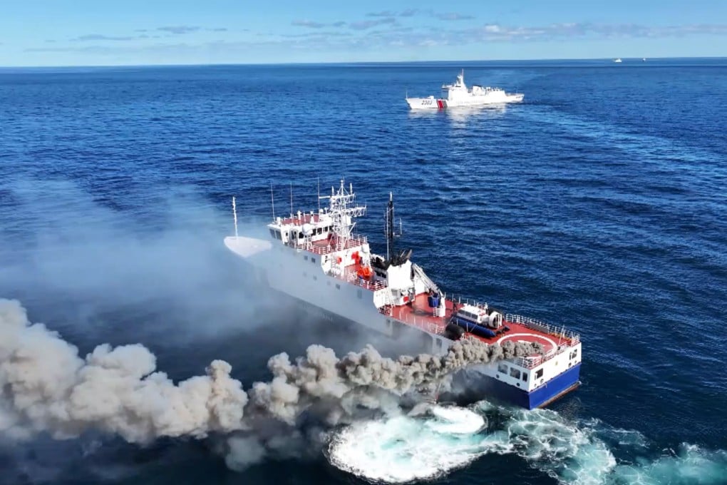 The Chinese coastguard recently took part in its first Arctic patrol. Photo: Weibo/China Coast Guard