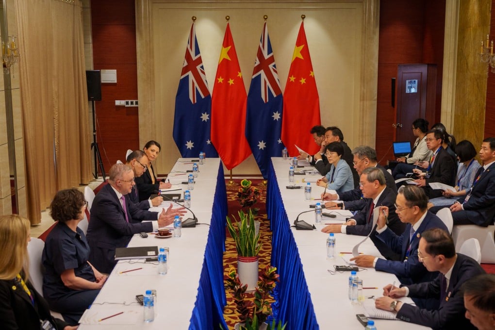 Australian Prime Minister Anthony Albanese having a meeting with Chinese Premier Li Qiang. Photo: X/AlboMP