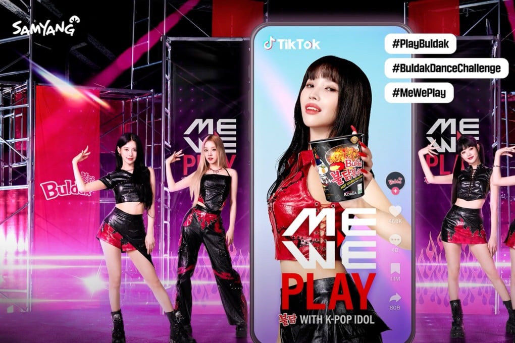 Buldak Bokkeum-Myeon, the spicy instant noodles endorsed by Korean girl group (G)I-DLE. Photo: YouTube/ Buldak TV