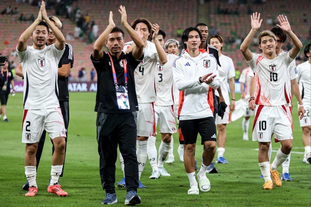 Japan beat Saudi Arabia 2-0 away to pull five points clear at the top of Group C, ahead of a chasing pack led by Australia, whom they meet on Tuesday in Saitama. Photo: AFP