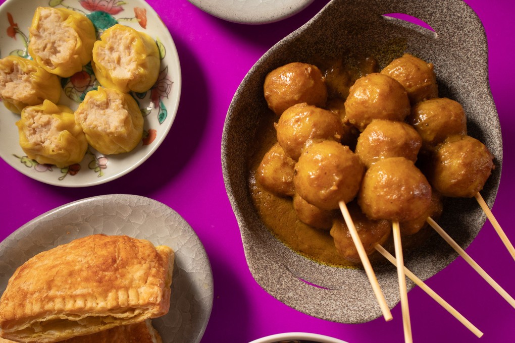 Vegan versions of fishballs and siu mai are among the snacks featured in Christine Wong’s new vegan cookbook, The Vibrant Hong Kong Table, which includes 88 traditional Hong Kong dishes and snacks. Photo: Christine Wong