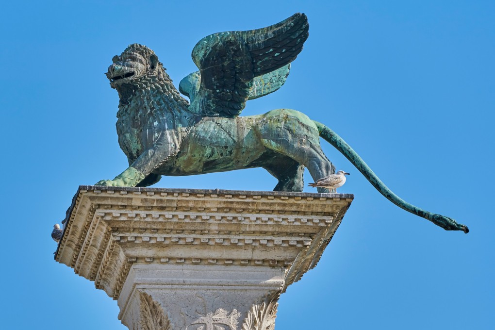 Researchers have proved that the Lion of Venice statue which stands in St Mark’s Square, Venice, originated in China. Photo: Shutterstock