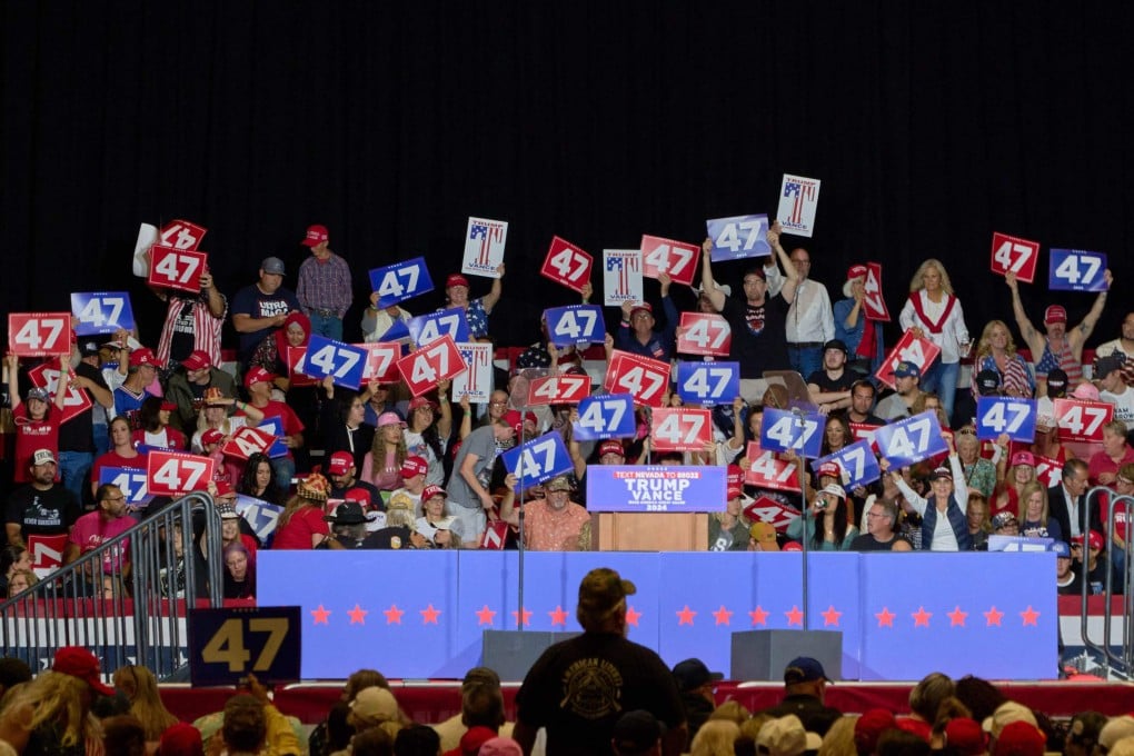 Donald Trump’s supporters at a campaign rally in Nevada on October 11. Photo: AFP
