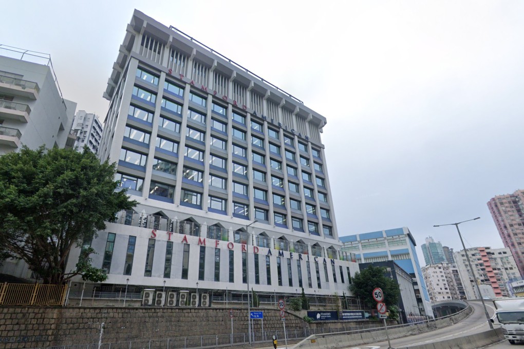 The accident occurred on a work scaffold at Stamford American School in Ho Man Tin. Photo: Google Maps