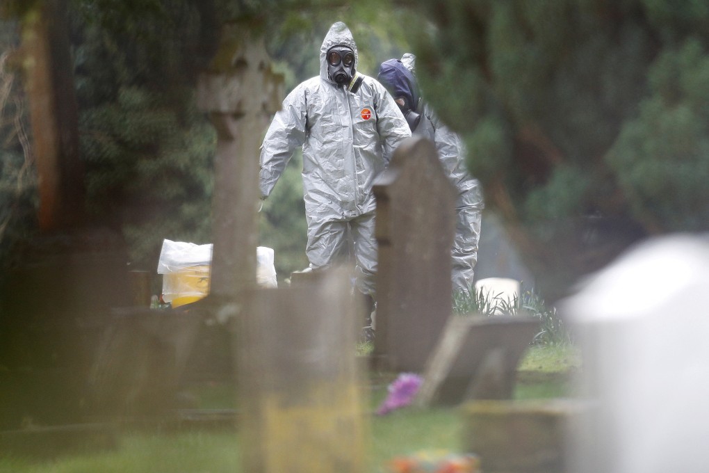 Members of the emergency services in Salisbury, Britain, in 2018, after a poisoning with a nerve agent. Photo: Reuters