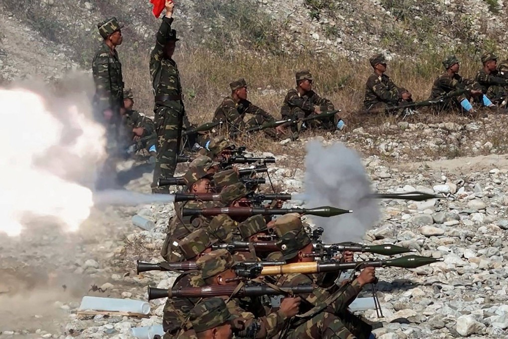 North Korean troops train with rocket launchers at an undisclosed location. Photo: KCNA via KNS/AFP