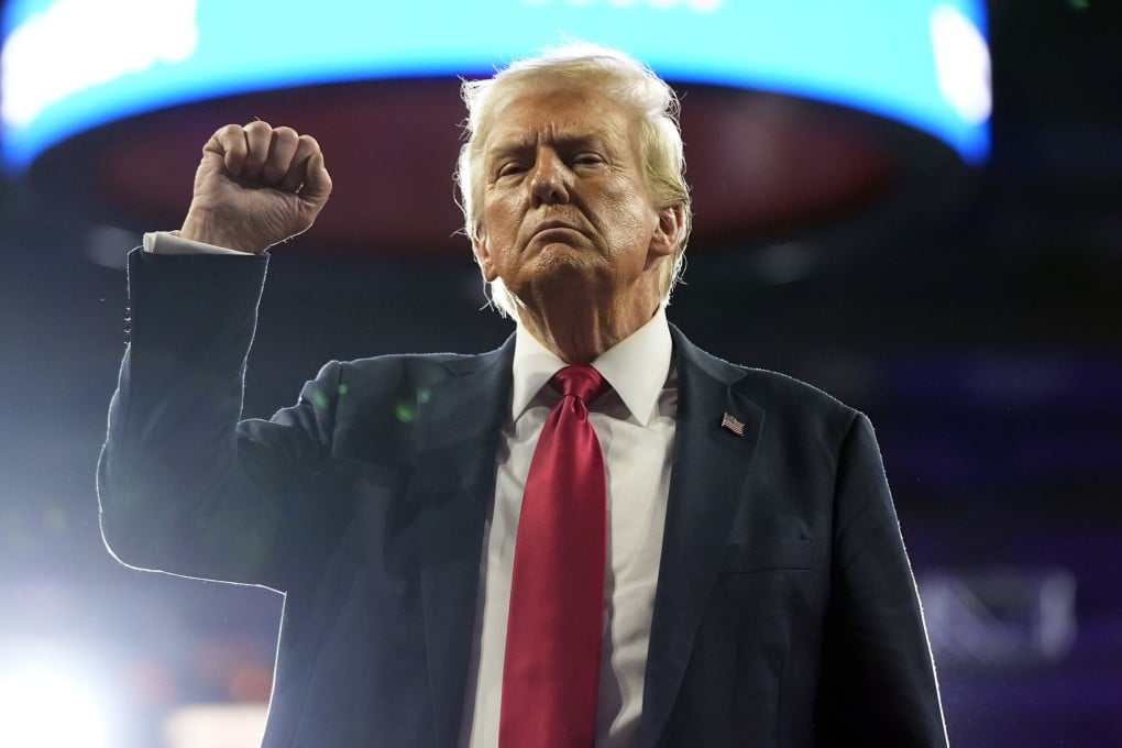 Donald Trump gestures at a campaign rally in Reading, Pennsylvania. Photo: AP