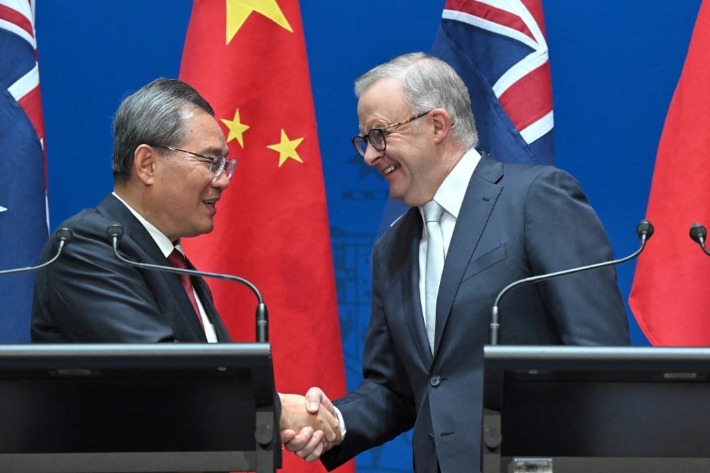 Australian Prime Minister Anthony Albanese and Premier Li Qiang in Canberra, Australia on June 17. The two countries’ trade relationship has warmed after several years of tensions. Photo: Reuters