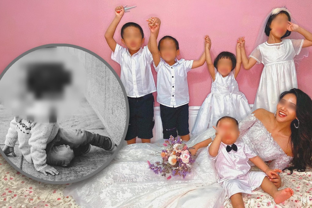 A parenting influencer with five children in Taiwan is facing jail after she was accused of beating and killing a two-year-old boy under her care. Photo: SCMP composite/setn.com/IG@hy12_34567