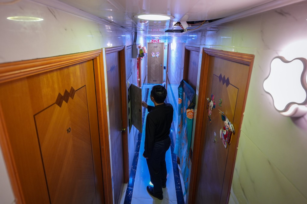 Subdivided flats in Cheung Sha Wan. According to census figures from 2021, Hong Kong has 108,200 subdivided flats, 17 per cent more than the 92,700 recorded in 2016. Photo: Eugene Lee