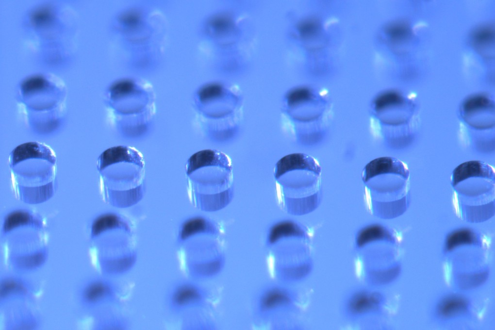 The Nanoswab device viewed through an optical microscope. Photo: Handout