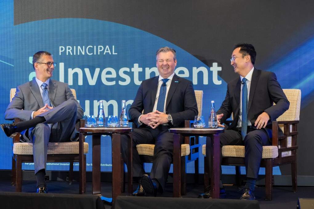 From left: George Maris, chief investment officer and global head of equities at Principal Asset Management, Steve Larson, portfolio manager of global equities and Alan Wang, managing director and chief investment officer for Greater China equities. Photo: Aileen Chuang