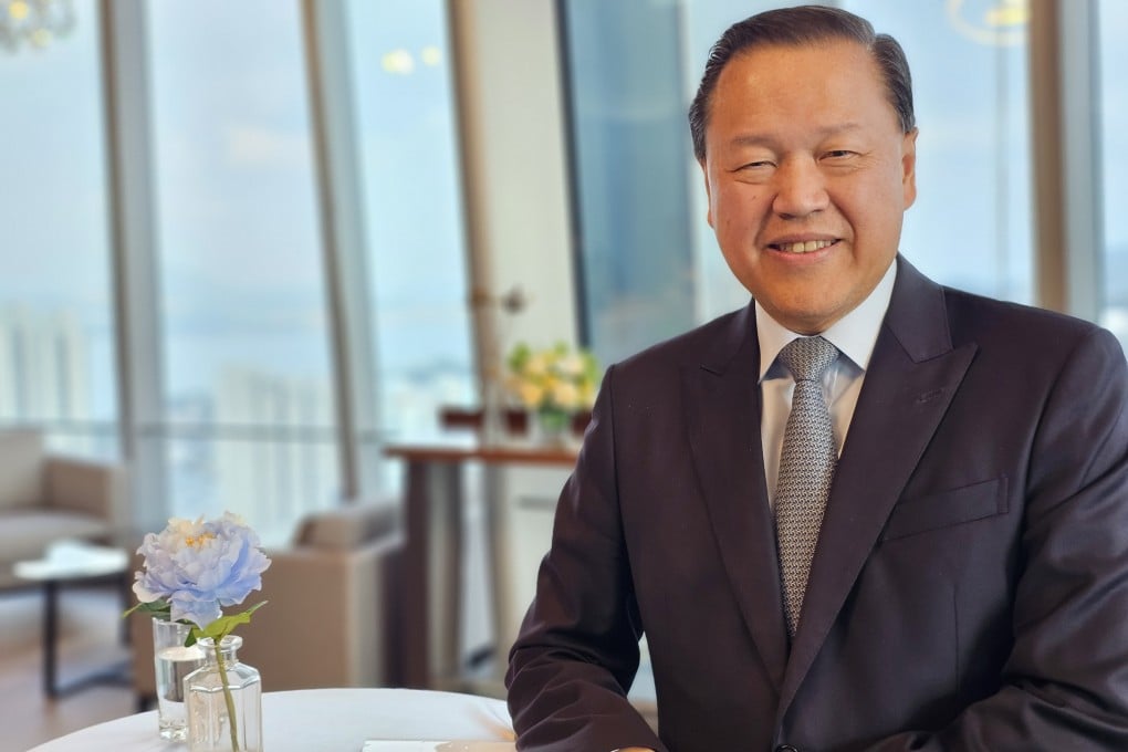 Outgoing Securities and Futures Commission chairman Tim Lui Tim-leung hosts his last media briefing at the commission’s office in Quarry on October 17, 2024. Photo: Enoch Yiu