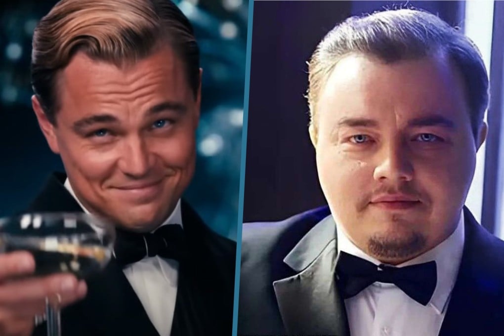 A Russian man who impersonates Leonardo DiCaprio has been forced to join the army and fight in Ukraine after work dried up and he gained weight. Photo: SCMP composite/YouTube/Instagram/roman_sdicaprio