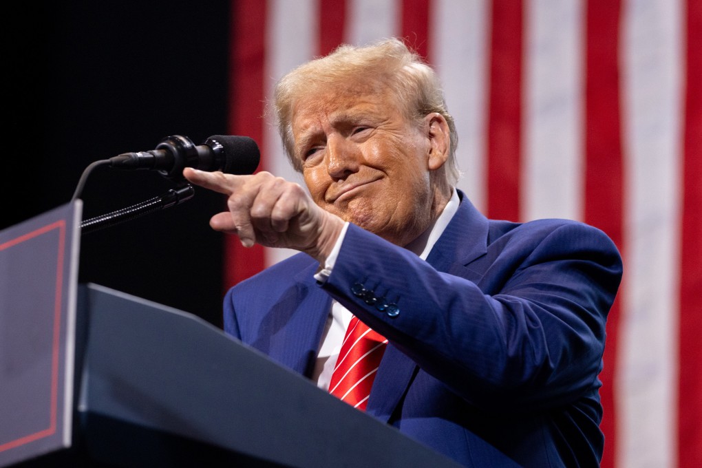 Republican US presidential candidate Donald Trump speaks at a campaign rally in Cobb County, Georgia, on Tuesday. Photo: TNS