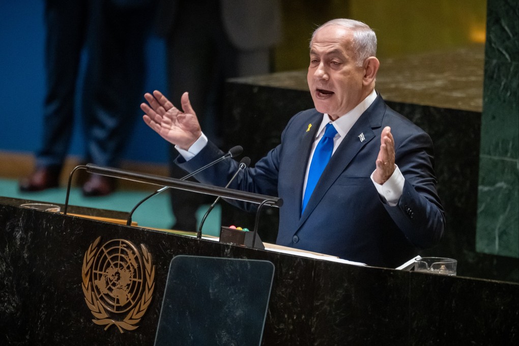 Israel’s Prime Minister Benjamin Netanyahu speaks at the UN General Assembly. Photo: dpa