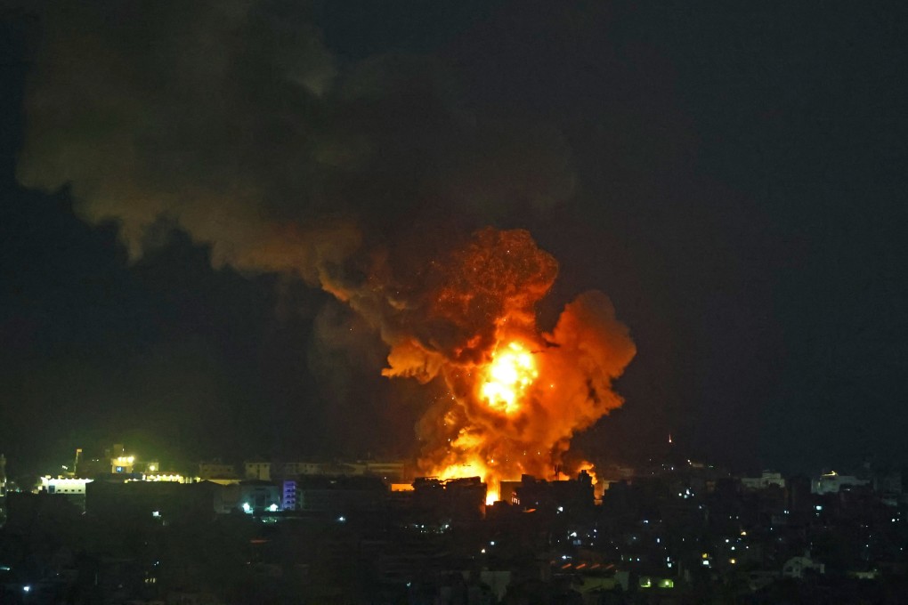 Smoke rises from an explosion after an Israeli strike on Beirut, Lebanon, on October 6. Photo: EPA-EFE