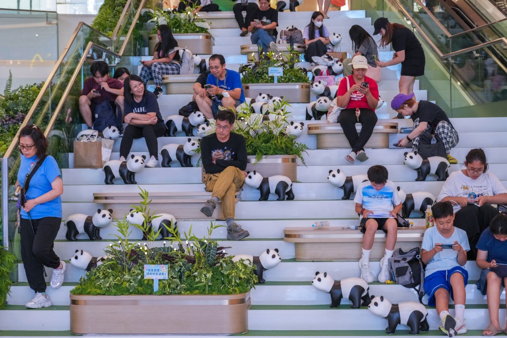A panda-themed installation in New Town Plaza in Sha Tin. Photo: Sam Tsang