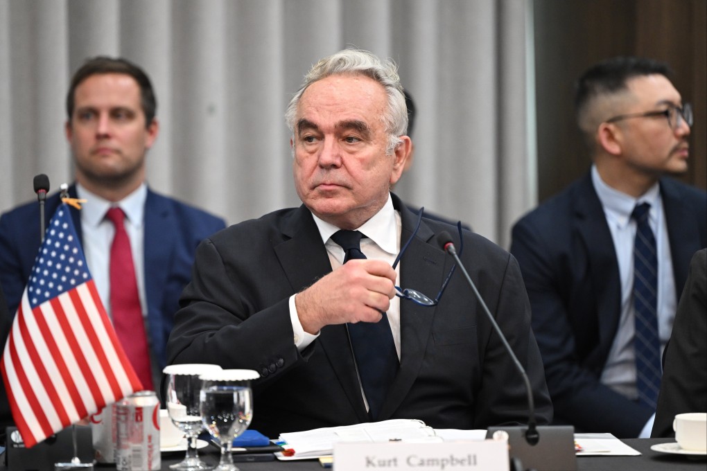 US Deputy Secretary of State Kurt Campbell (centre) attends a trilateral meeting with his counterparts from Japan and South Korea in Seoul on Wednesday. Photo: EPA-EFE