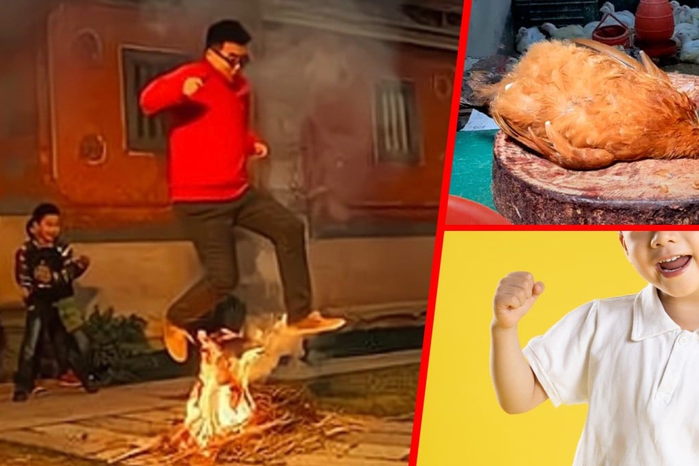The Post runs the rule over some unusual customs practised in China which are believed to ward off evil spirits. Photo: SCMP composite/Shutterstock/YouTube/Baidu