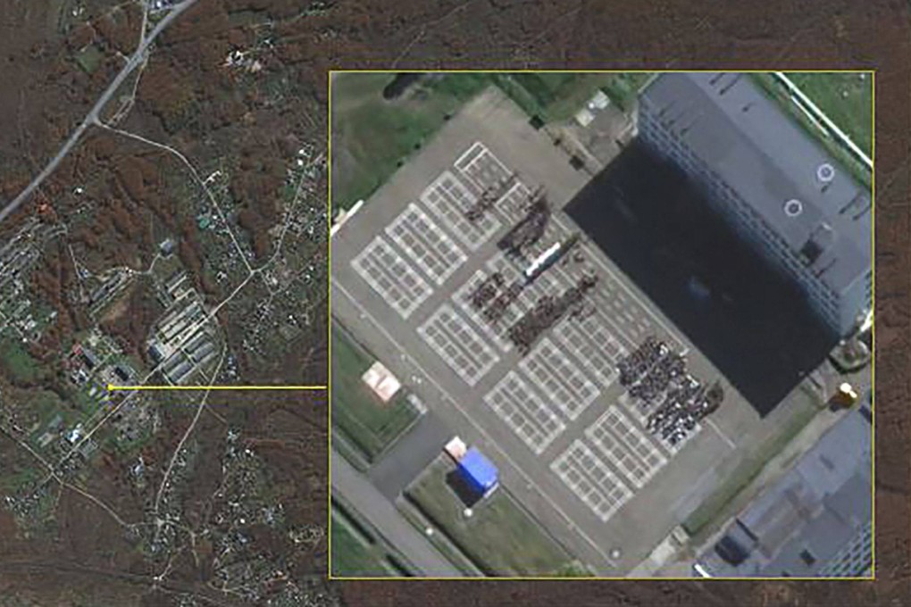 A satellite image shows Russia’s Ussuriysk military facility, where the South Korea’s National Intelligence Service says North Korean personnel were gathered. Image: Airbus Defence and Space/NIS via AFP