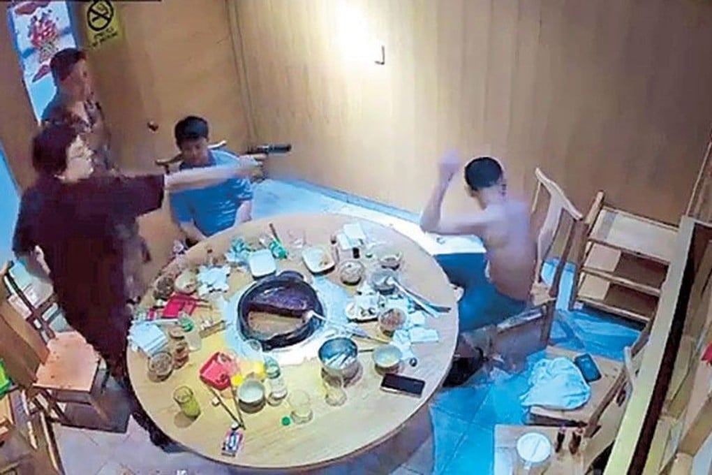 CCTV footage captured the shooting at a hotpot restaurant in Makati City. Photo: Makati City Police