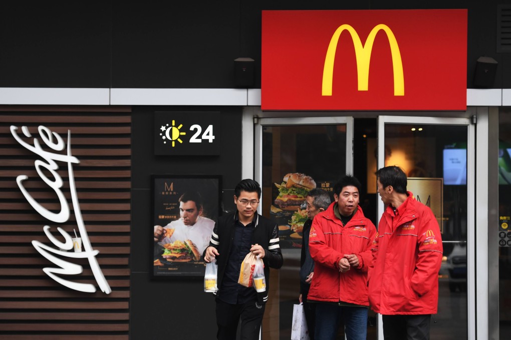 Outside a McDonald’s in Beijing. Photo: AFP