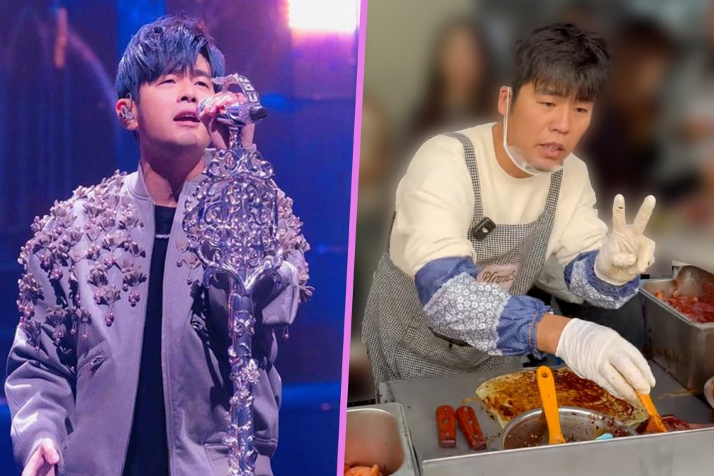 Bai Xianying, right, the viral pancake vendor, has remained humble and never exploited Jay Chou’s fame. Photo: SCMP composite/Weibo/Douyin