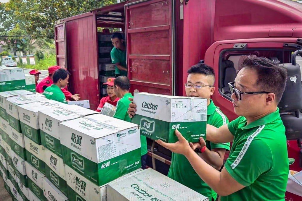 A delivery of C’estbon bottled water. Photo: Handout