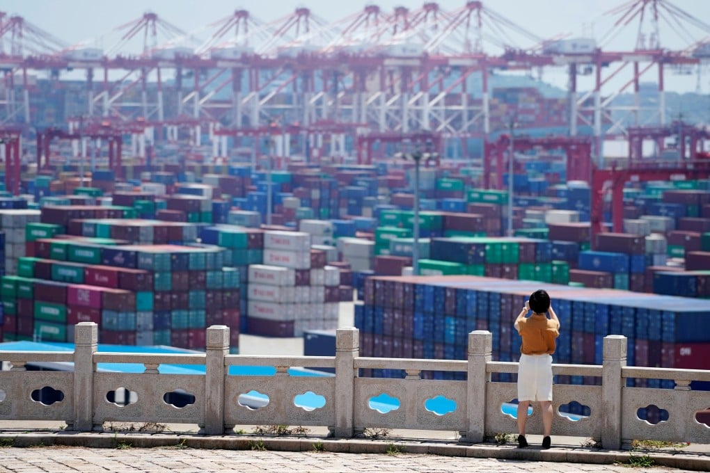The fourth phase of the Yangshan deep water port in Shanghai is the world’s largest automated container terminal. Photo: Reuters