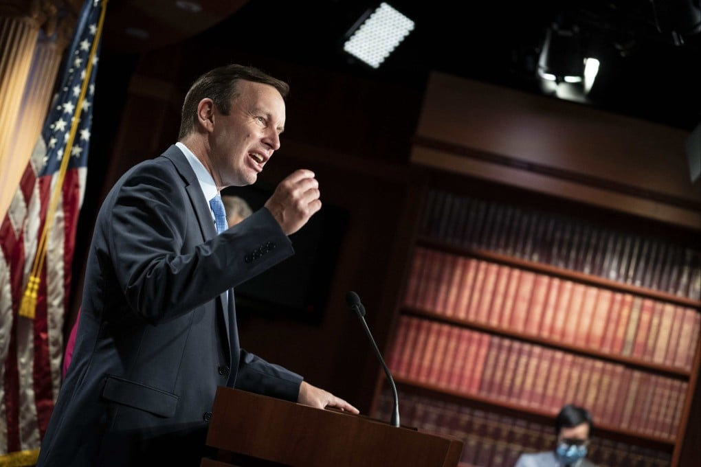 Chris Murphy is one of eight US senators urging Joe Biden to order a review of the security of the global network of undersea communications cables. Photo: Getty Images / AFP