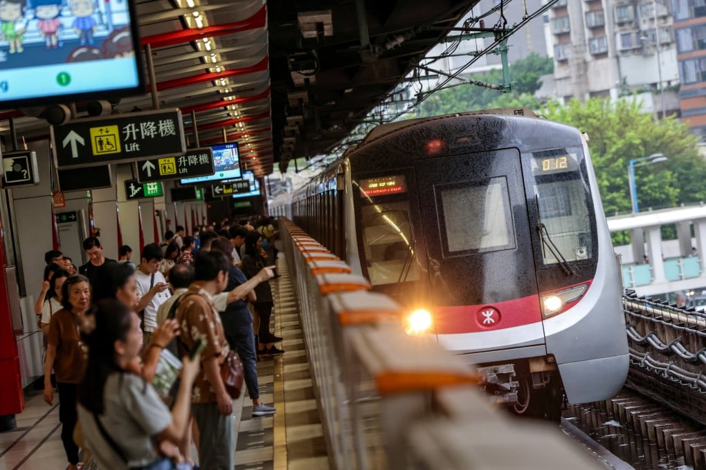 An MTR train approaches the Kowloon Bay station, on August 15. Photo: Jelly Tse