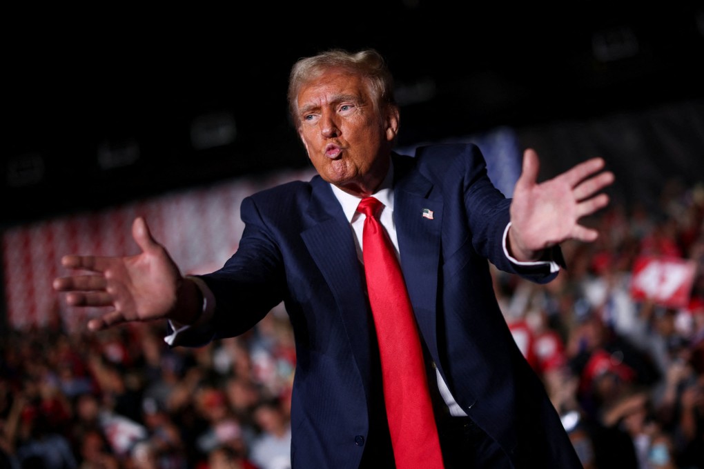 Donald Trump during a rally in Greensboro, North Carolina, on Tuesday. Photo: Reuters