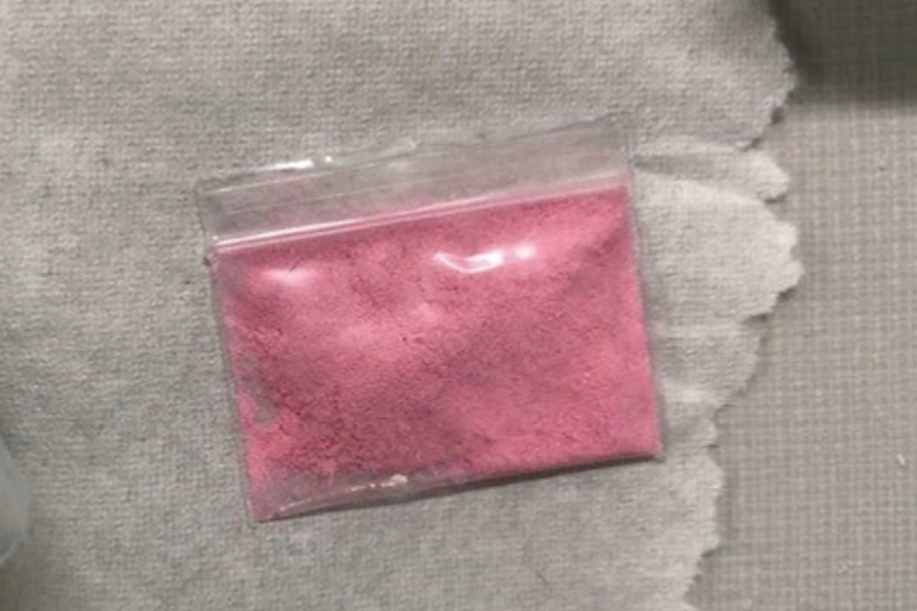 A bag of pink cocaine is seen in January 2023. Photo: Office of the Special Narcotics Prosecutor in New York via AP