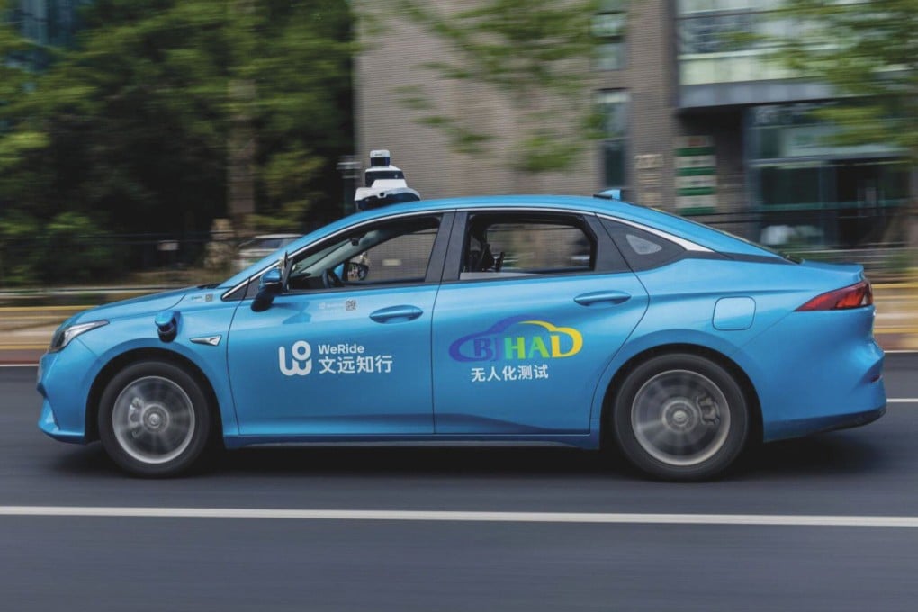 A WeRide robotaxi on the road. Photo: Handout