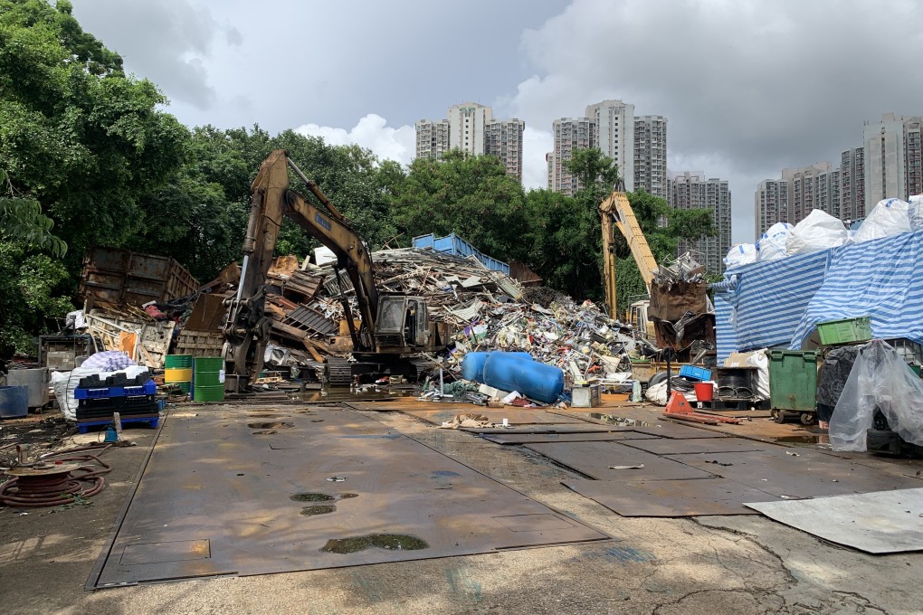 The Planning Department handed over a case after initially looking into suspicions a private plot and its adjacent government land had been turned into an illegal storage facility. Photo Handout