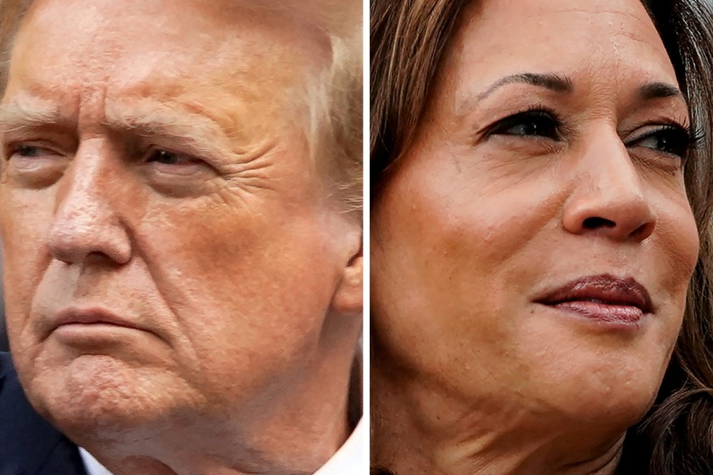 Former US president Donald Trump in New York in May and US Vice-President Kamala Harris in Washington in July. Photo: Reuters