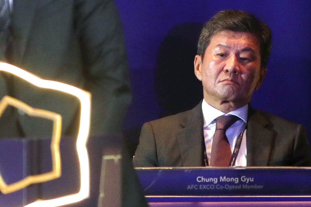 Korea Football Association president Chung Mong-gyu was asked in the National Assembly for his view on why football was weak in China. Photo: EPA-EFE