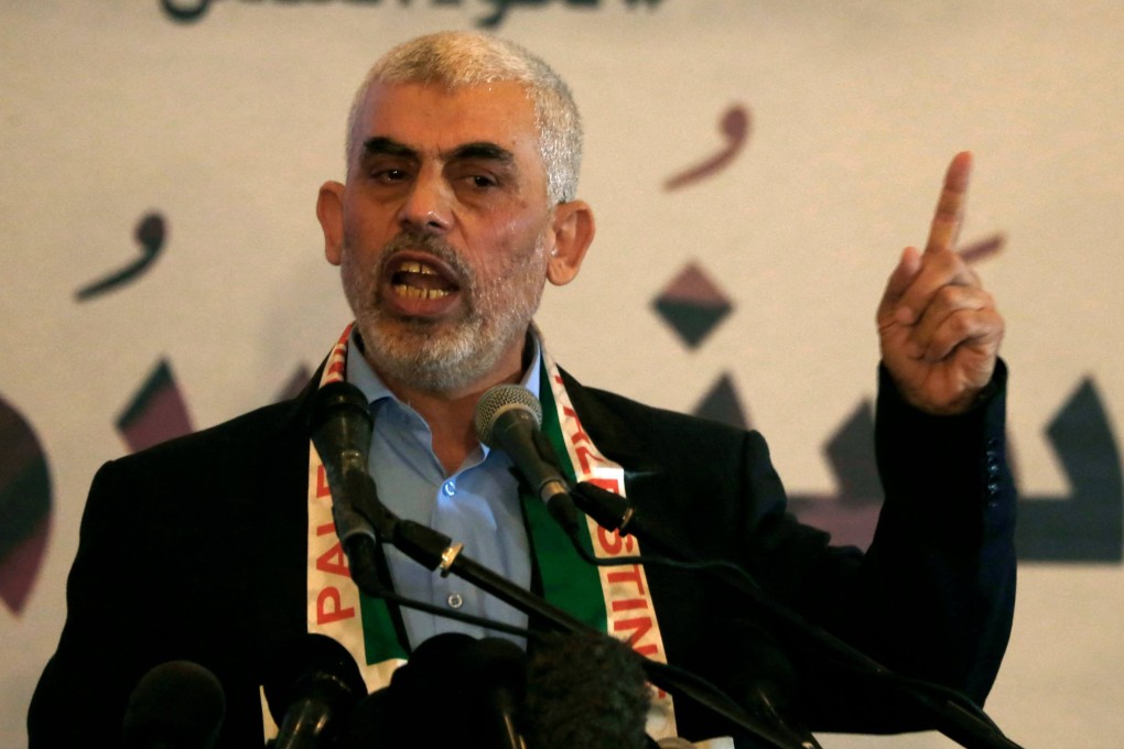 Hamas chief Yahya Sinwar speaks during a news conference in Gaza City in 2019. Photo: AFP