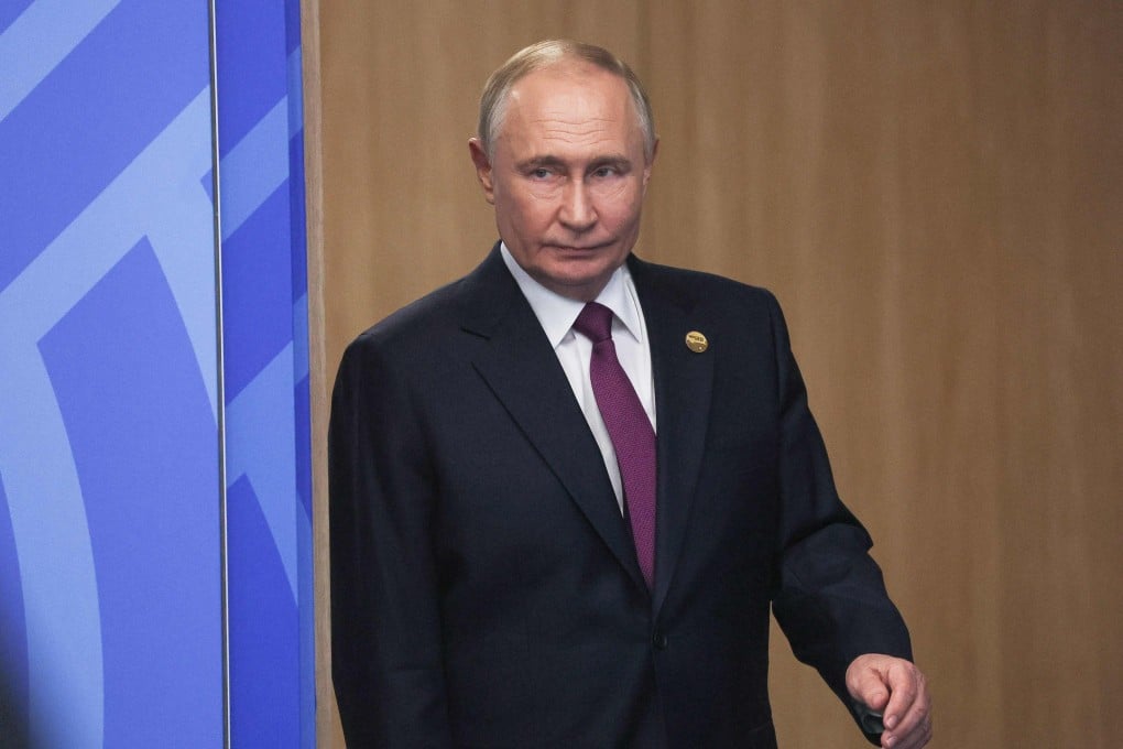 Russian President Vladimir Putin enters a meeting on the sidelines of the Brics summit in Kazan, Russia, on Thursday. Photo: AFP