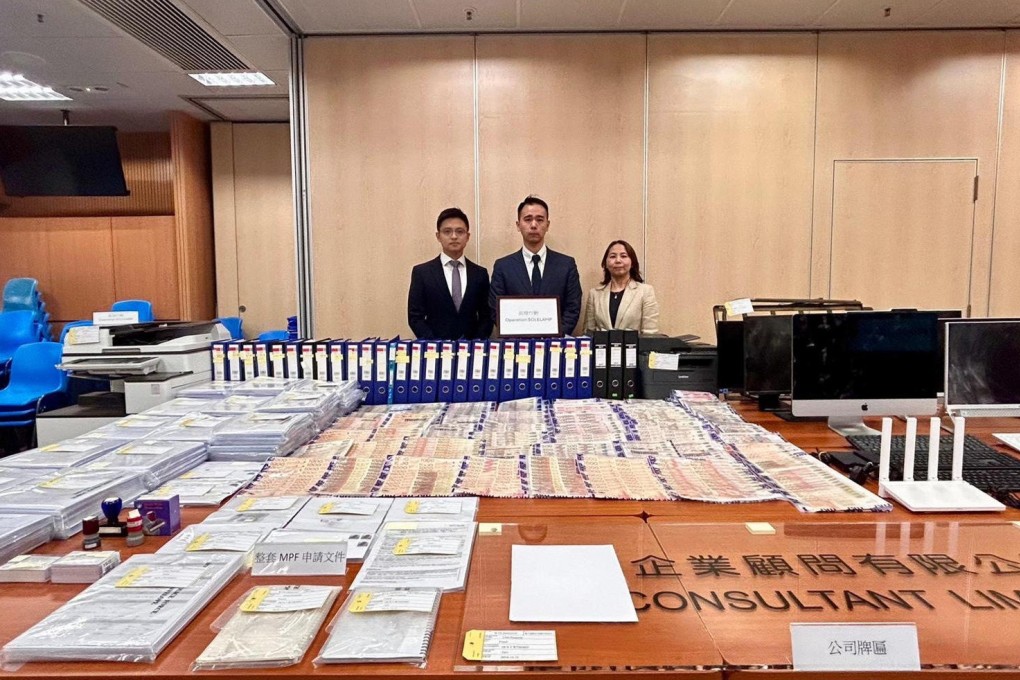 Police believe the syndicate handled 837 applications for early fund withdrawals amounting to HK$145 million. Photo: Handout