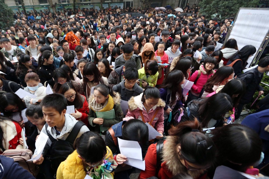Around 3.2 million people are expected to take China’s national civil service exam this year for jobs that will be filled in 2025. Photo: AFP