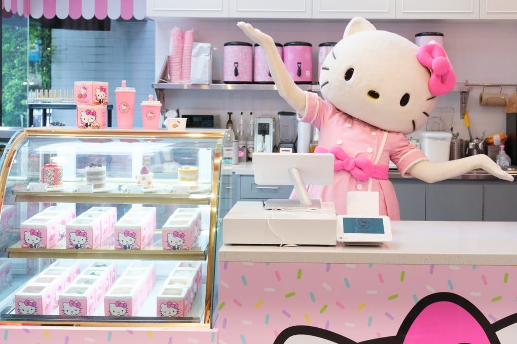 Hello Kitty poses at the food and drinks counter in the Hello Kitty Cafe Vancouver. Its owner, Ken Lam Cheuk-hang, talks about the cafe’s unexpected success, and bringing joy to fans from Canada and beyond. Photo: Hello Kitty Cafe Vancouver