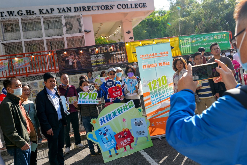 Voters at a polling booth in Sheung Shui for last year’s district council election. Photo: Elson LI