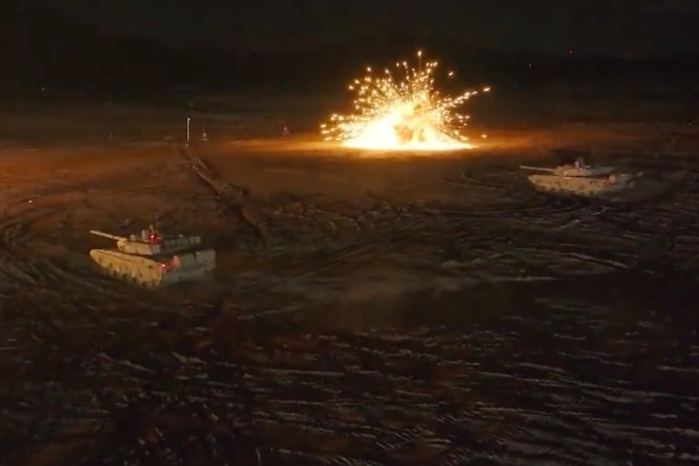 The People’s Liberation Army has carried out its latest nighttime drills as part of a three-day “combined military operation”. Photo: Weibo/ 央视军事报道