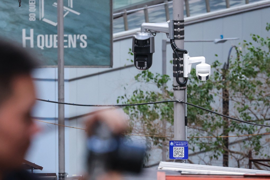 Police’s surveillance cameras installed on Wellington Street in Central. Photo: Edmond So