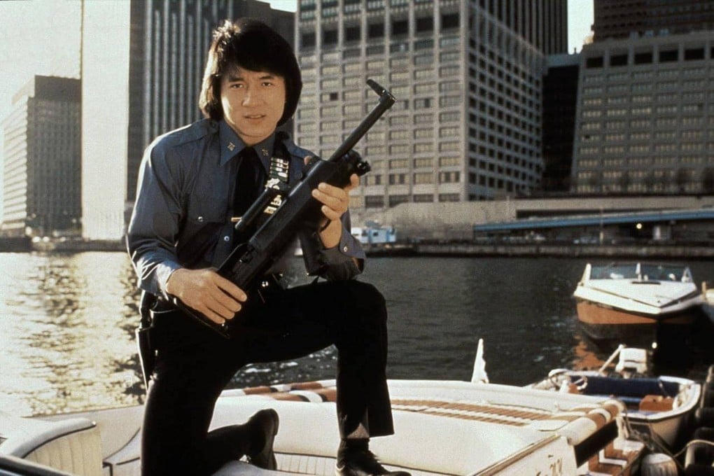 Jackie Chan in a still from The Protector, one of the Hong Kong martial arts actor’s many attempts to crack the US market before finally having success with Rumble in the Bronx (1995).