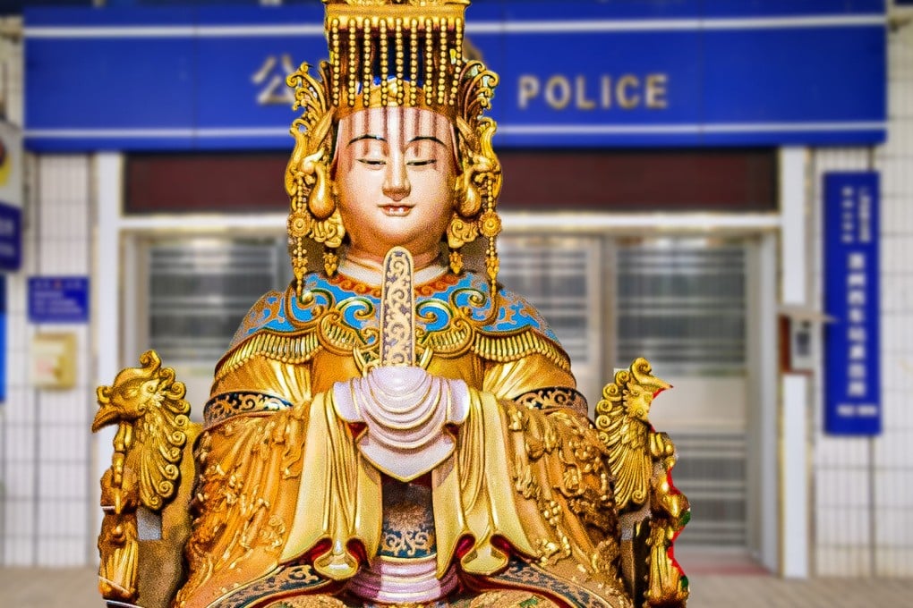 Since 2019, more than 10 police stations in southeastern Fujian province, home of Mazu legends, have established mediation rooms in her honour. Photo: SCMP composite/Shutterstock