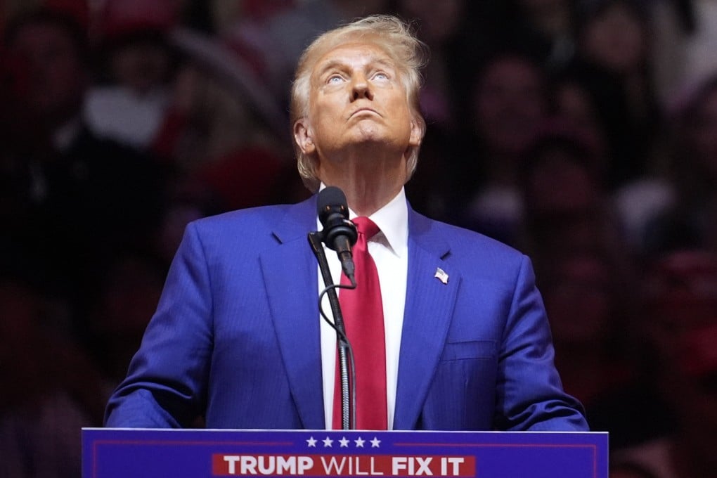 Donald Trump at a campaign rally at Madison Square Garden, in New York on Sunday. Photo: AP