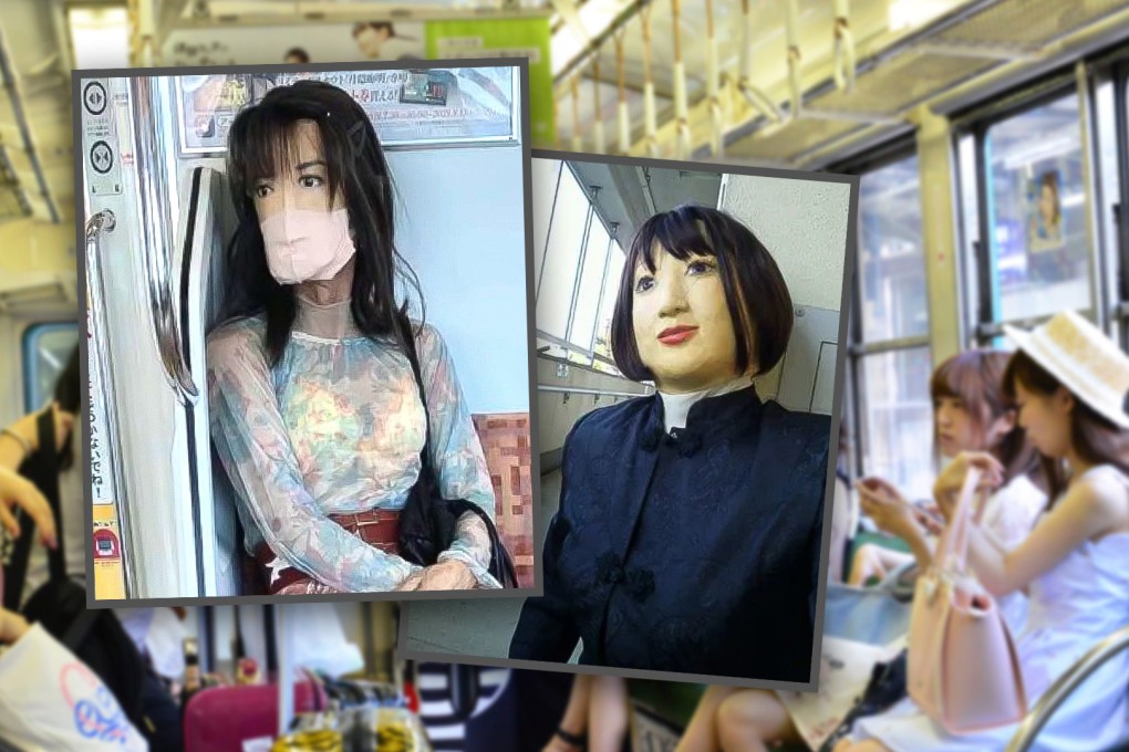 日本では、公共の場で女性に見えるようシリコン製のボディスーツを使って女性に「扮装」する男性がいるという現象に対し、安全上の懸念が高まっている。写真：SCMPコンポジット/Shutterstock/X.com